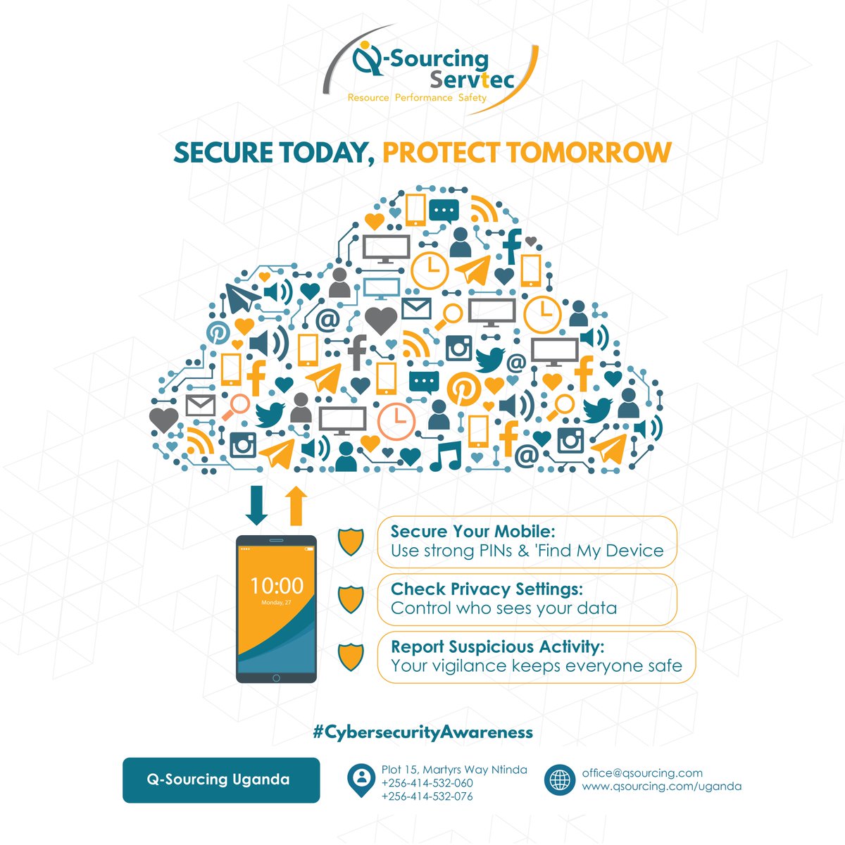 QSLUganda's tweet image. Cybersecurity awareness isn&apos;t about being scared; it&apos;s about being informed and confident. When you understand the risks, you can act with confidence.

Treat cybersecurity as a shared, daily habit—just like locking your door. 
#CyberSmart
#CybersecurityAwarenessMonth