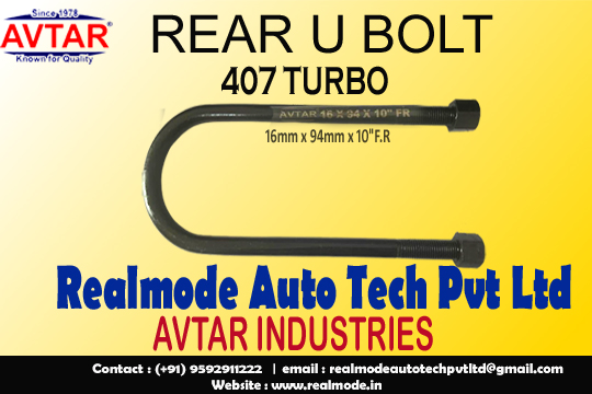 realmode_auto's tweet image. We deal in all types of U BOLTS for heavy commercial vehicles (HCV) and Light commercial vehicles (LCV) at best price.

Model no - REAR U BOLT, 407 TURBO, Size - 16mm x 94mm x 10” F.R

realmode.in/u-bolts.php

#Ubolt #centrebolts #springpins #AvtarIndustries #realmodeautotech