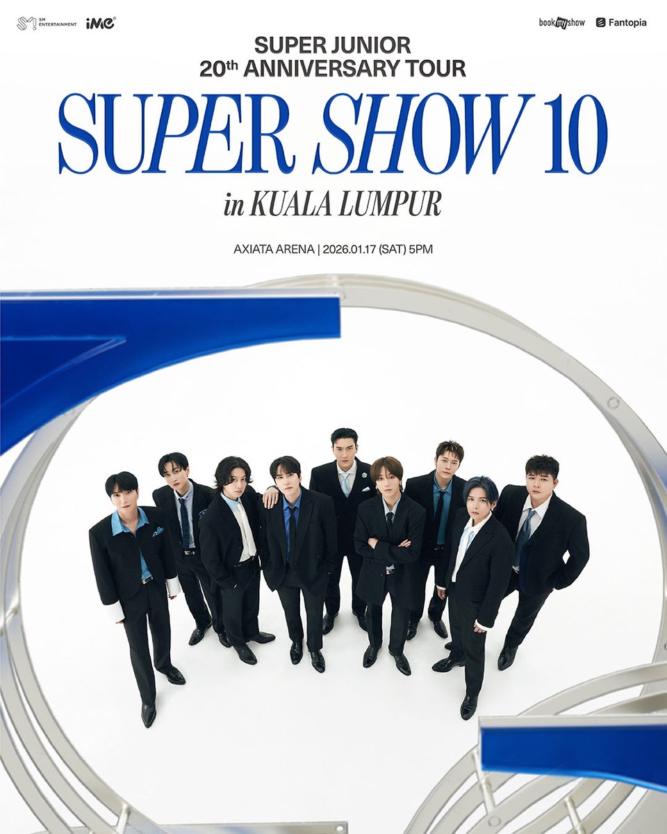SUPER JUNIOR 20th Anniversary TOUR &lt;SUPER SHOW 10&gt; in KUALA LUMPUR 🇲🇾 

📅 17 JAN 2026 | SAT | 5:00PM
📍Axiata Arena

✨️ Ticket OPEN ✨️ 
📅 MEMBERSHIP : 3 NOV 2025 | MON | 12:00PM (register via 🔗 weverse.io/superjunior/no… )
📅 GENERAL SALE : 4 NOV 2025 | TUE | 12:00PM
🔗