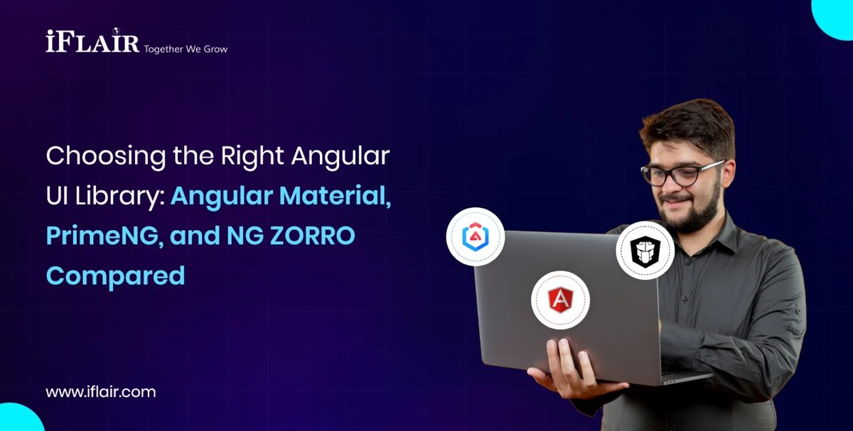 iFlairWebTech's tweet image. User interface (UI) libraries play a crucial role in the development of Angular applications. They provide ready-to-use components, design systems.
Read More, iflair.com/choosing-the-r…
#Angular #AngularMaterial #PrimeNG #iflair