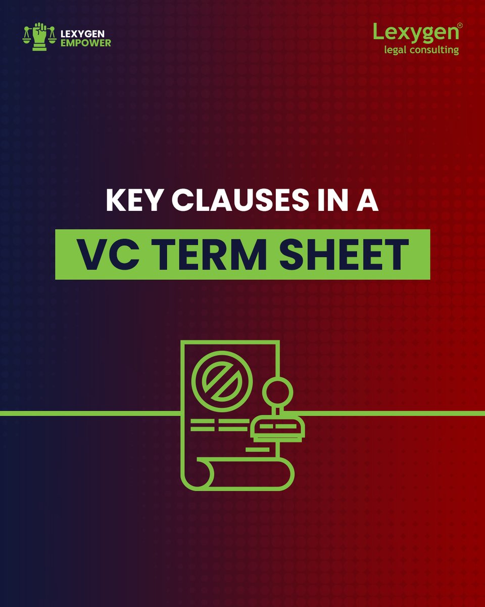 LexygenGlobal's tweet photo. In our Lexygen Empower series, Dhairal Shah, Principal at Lexygen, breaks down the key clauses in the venture capital term sheet – here’s a quick summary.
 
📌 Watch the full episode ➔ https://t.co/buDMUMNifC

📺 Watch more episodes of Lexygen Empower ➔ https://t.co/DAuZW2ABQF

✅ Subscribe to our channel ➔ https://t.co/rZopmMhofp

#Lexygen #LexygenEmpower #VentureCapital #Startup #TermSheet #Fundraising

(Venture capital, startup, term sheet, fundraising, VC insights)