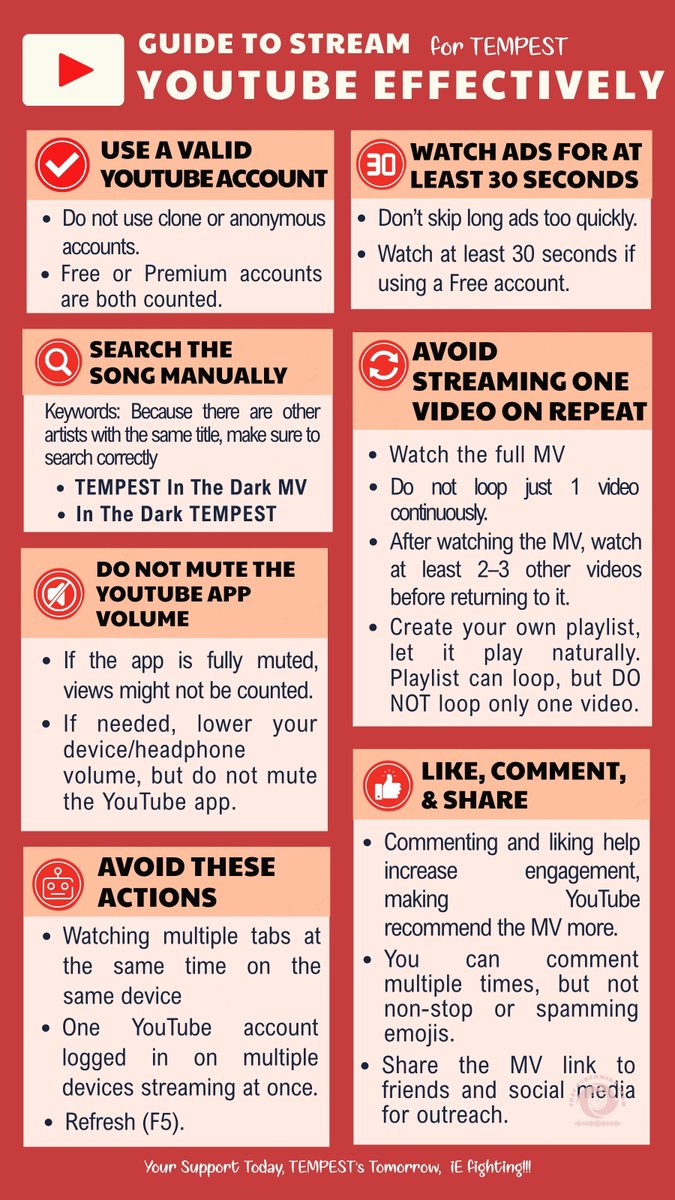 TPSTStreamteam's tweet image. Guide to stream on YOUTUBE &amp;amp; SPOTIFY
Every stream counts, let’s do this for TEMPEST! 
Fighting, iEs💪

#TEMPEST #템페스트  
#As_I_am #In_The_Dark