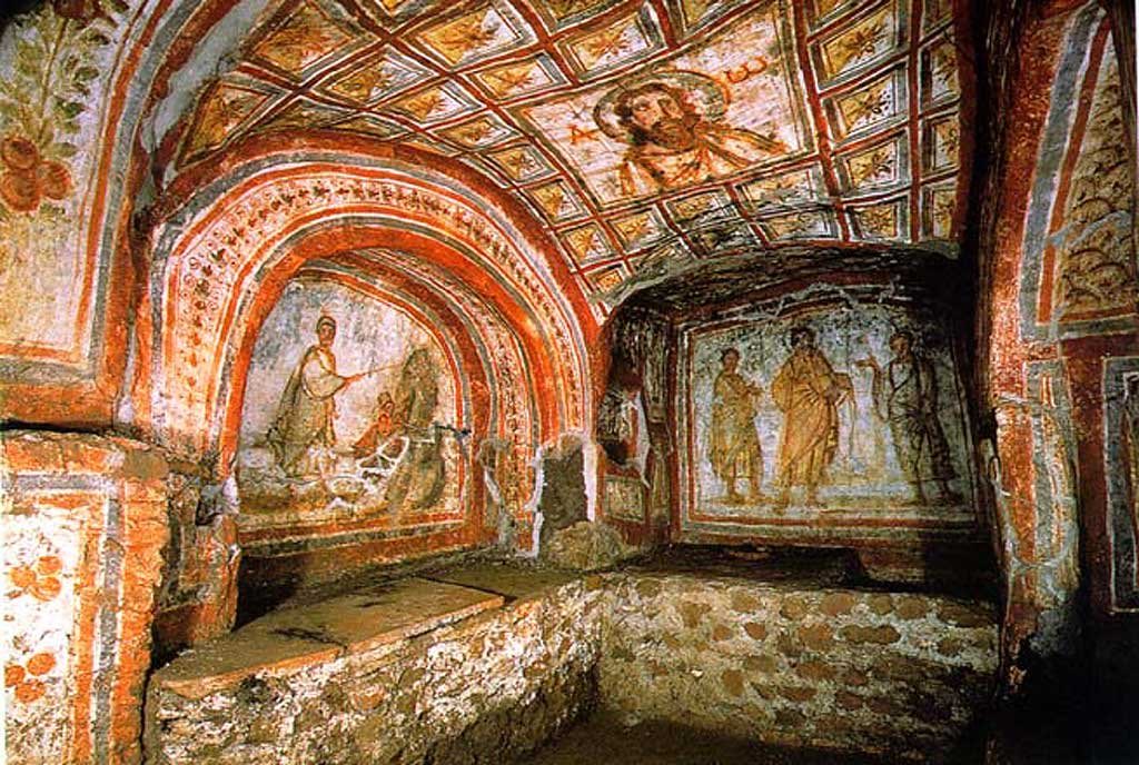John_Stone_'s tweet image. The original Christians had to worship in caves and catacombs, but they beautified them like this. 

Does your church look like this inside?