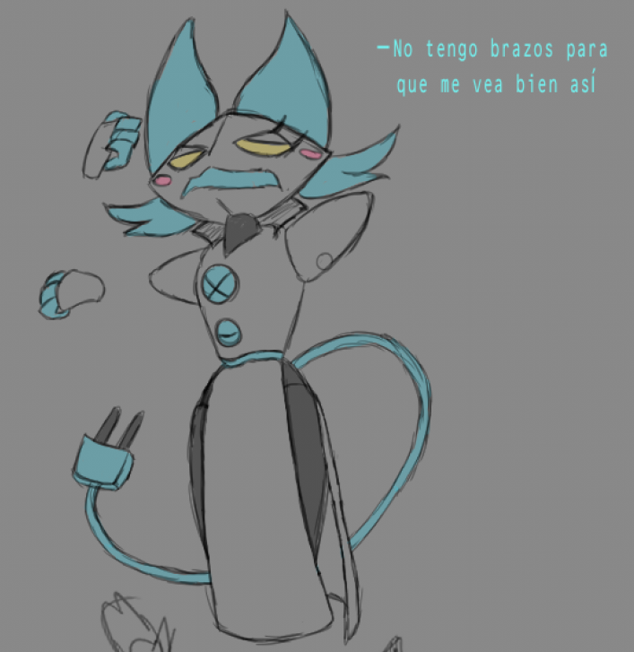 Ando volviendo a dibujar tras un buen rato, idea sacada de un server de dibujantes comme moi, tiene más chiste con la pose de referencia