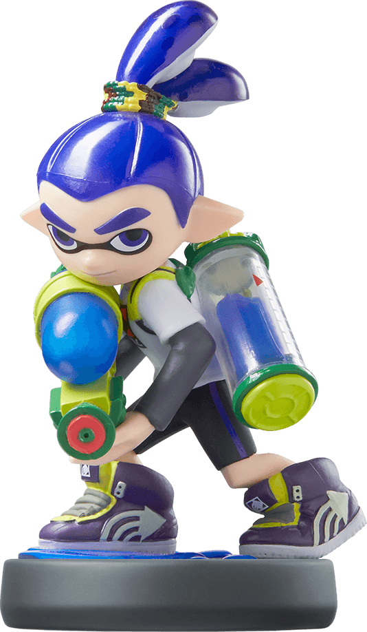 inkopolisbot's tweet image. Inkling Boy amiibo (Blue)