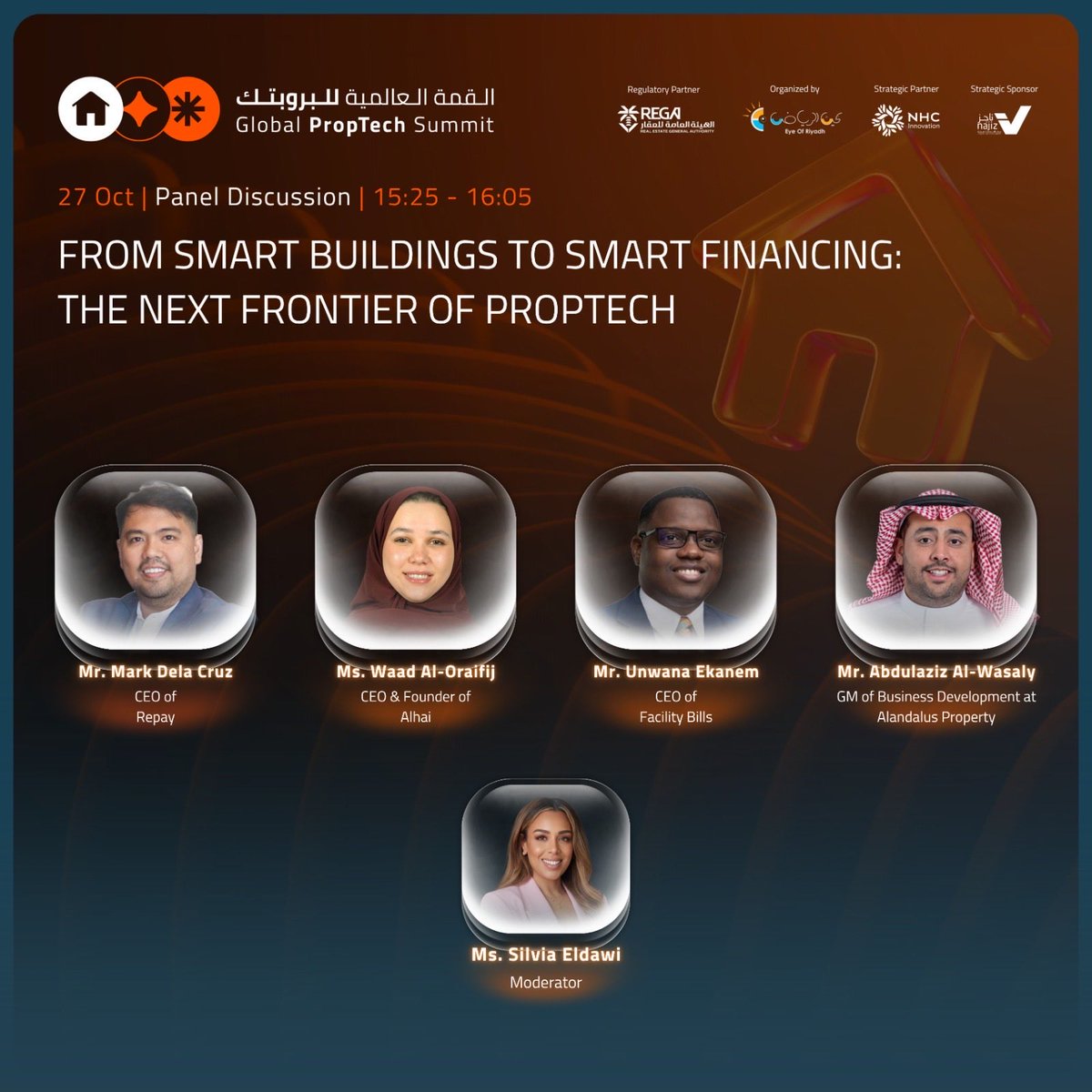 PropTech meets progress — from global trends and AI-driven cities to startup growth and smart financing.
#TGPS2025 gathers visionaries rethinking how real estate evolves, scales, and connects in the digital era.

#القمة_العالمية_للبروبتك