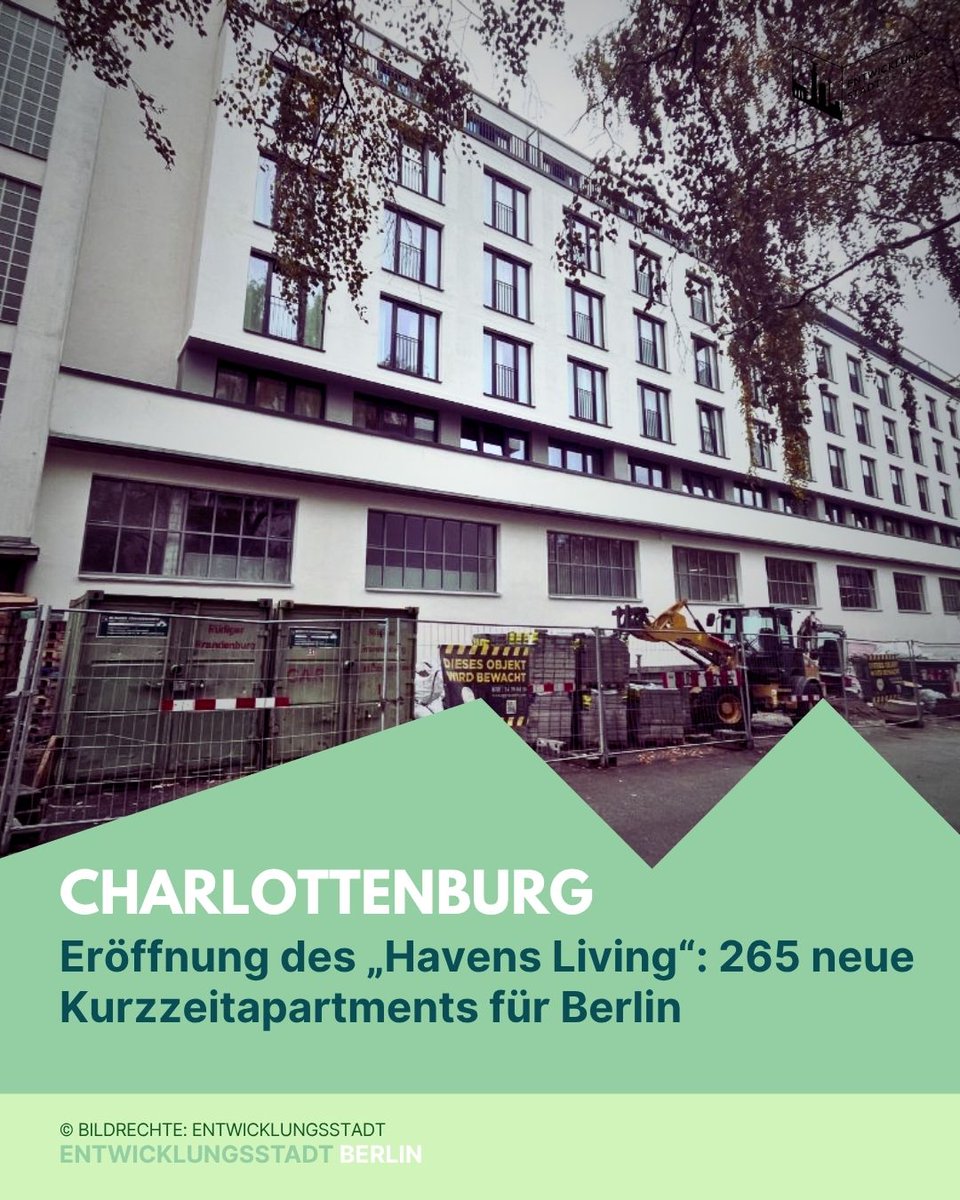 Am 23. Oktober wurde das „Havens Living Berlin Charlottenburg“ feierlich eröffnet. Die voll ausgestatteten Mikro-Apartments können für bis zu zwölf Monate gemietet werden. Die Mieten liegen im höherpreisigen Segment: 

entwicklungsstadt.de/eroeffnung-des…