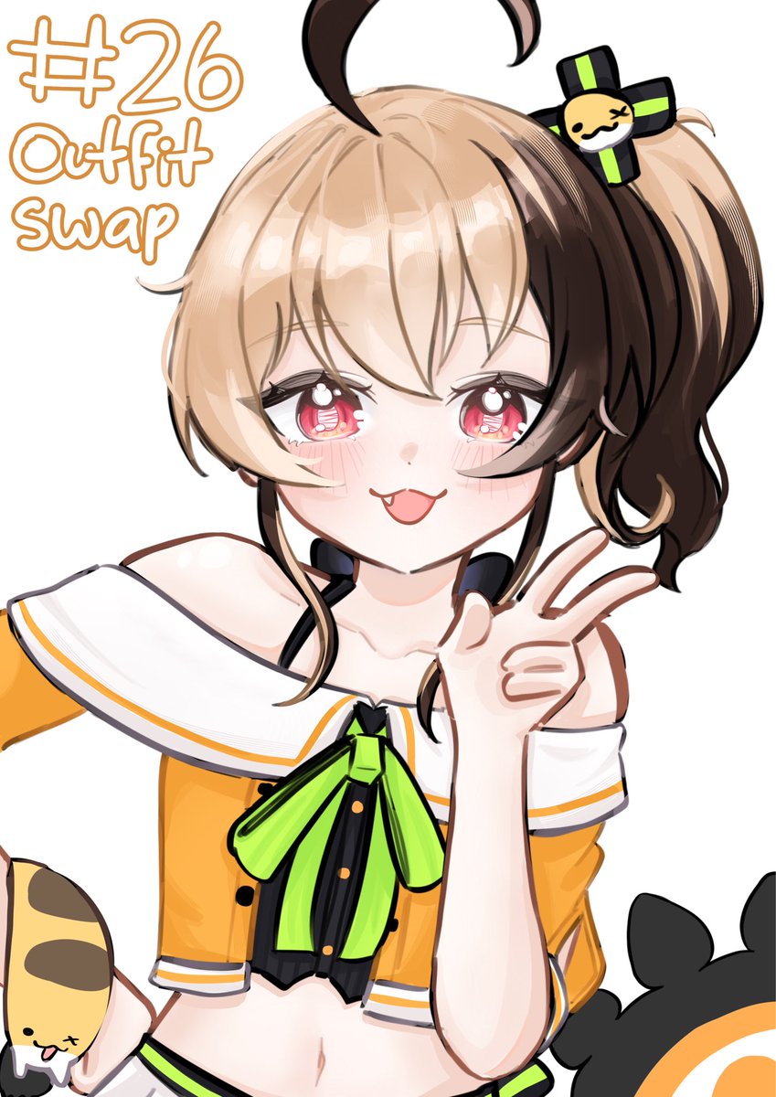 #HOLOctober day26 outfit swap🏮👧 !

been thinking of this outfit swap since i saw the prompt😼

#rkggk