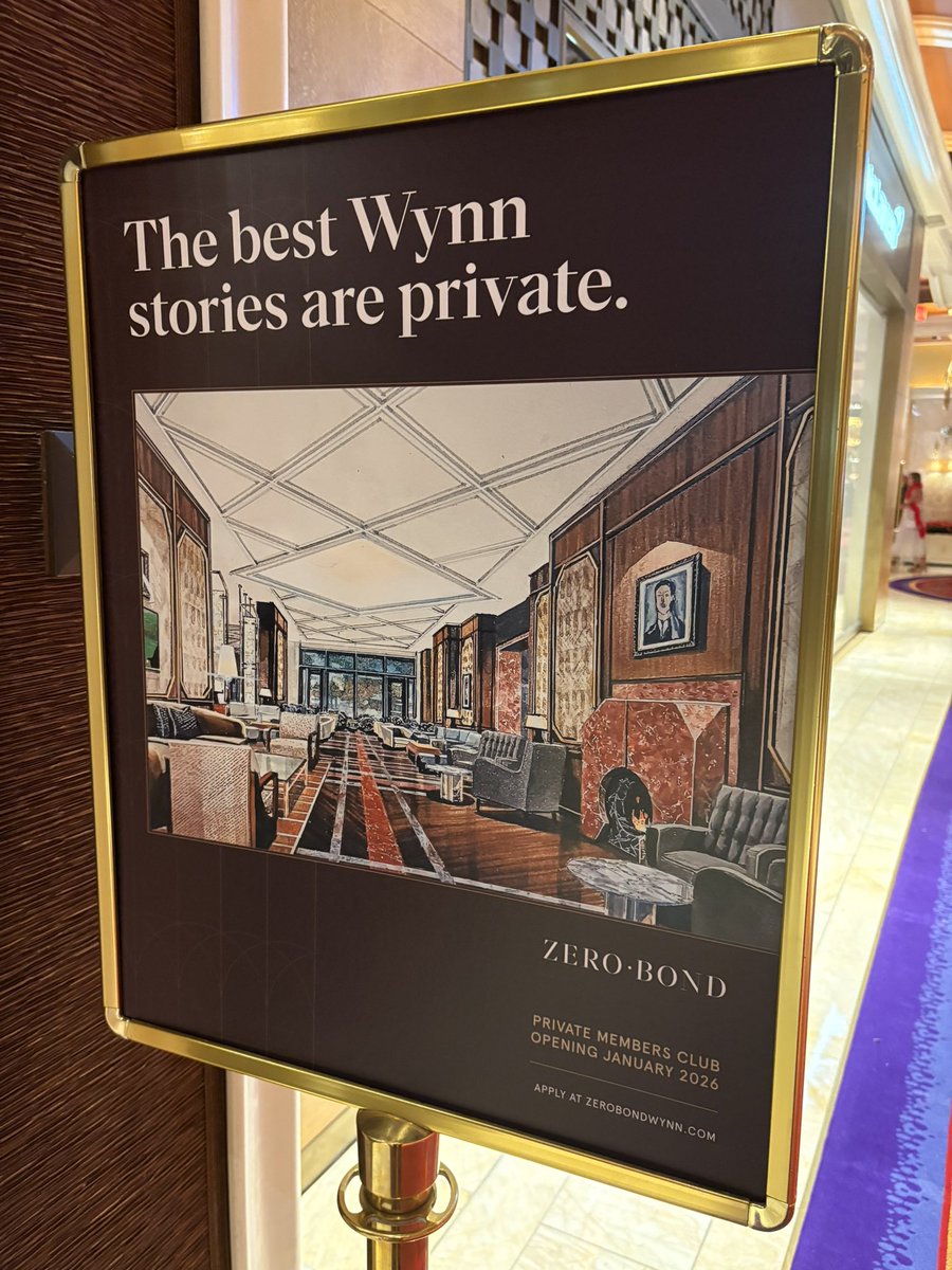 Correction: This will be a high limit space. Zero Bond will be located near  the Wynn Golf Club. @WynnLasVegas