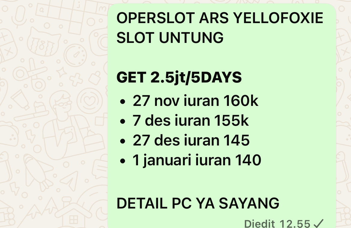 Haloo yang cari arisan get terdekat dan slot untung yellofoxie avail yaa, yu yang minat boleh dm/wa dibio atau boleh join grup utama 
chat.whatsapp.com/JBqfYSthq89EvN…
#zonauang