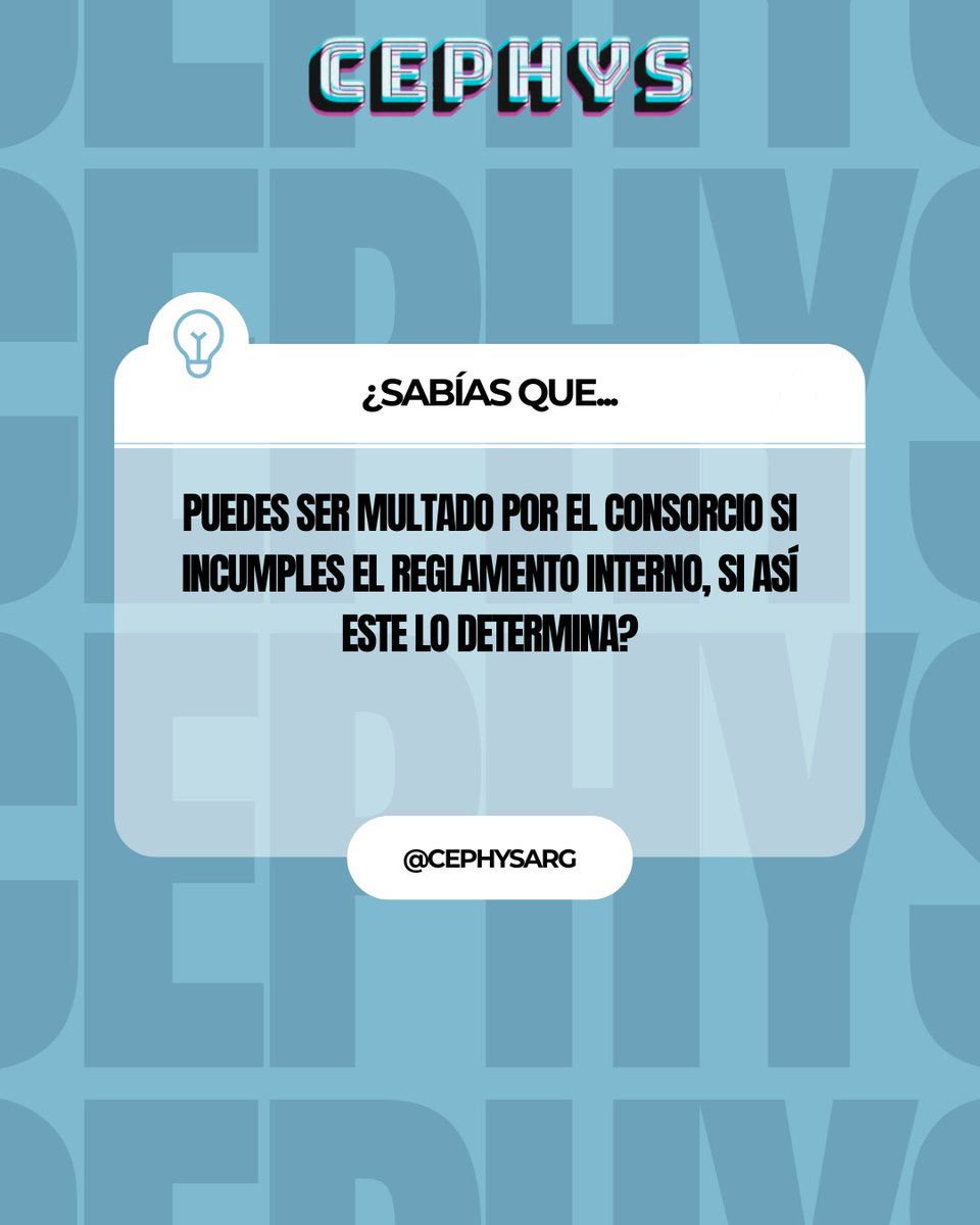 cephysarg's tweet image. 💻 ¿SABÍAS QUE…
puedes ser multado por el Consorcio si incumples el reglamento interno, si así este lo determina?🏢

📲 Seguinos para más información y consejos sobre la Propiedad Horizontal.

#CePHyS #PropiedadHorizontal #Consorcios #Administración