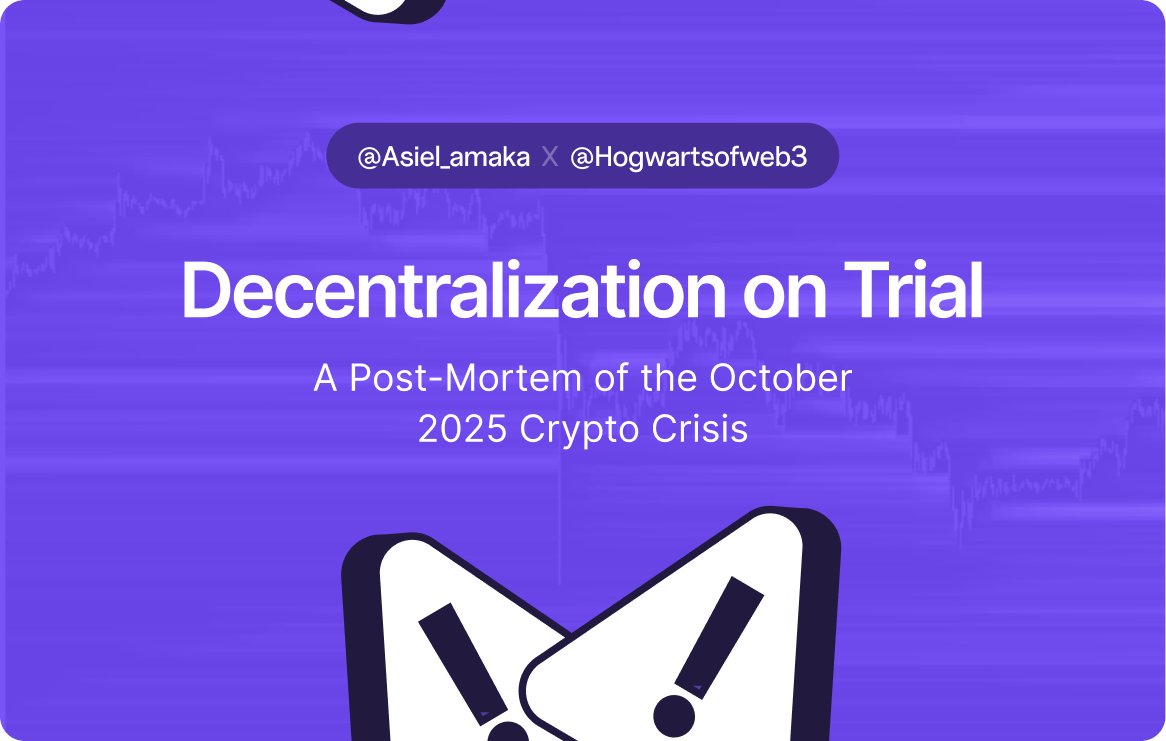 October 2025 delivered two stress tests crypto didn't see coming: a $19B liquidation event, then a 15-hour AWS outage.

L1s like <a href="/solana/">Solana</a> maintained 100% uptime with zero throughput drop. 

Most L2s went completely dark.

We analyzed the data across 4 layers of decentralization.