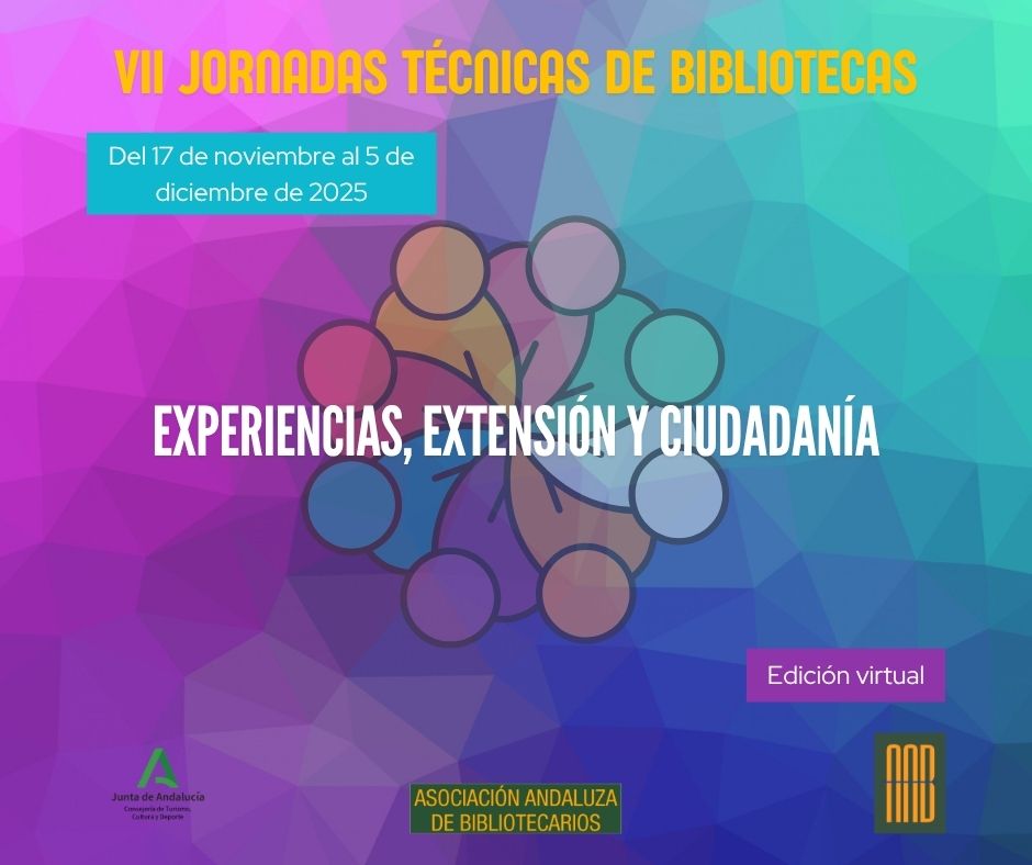 ¡VII Jornadas Técnicas de Bibliotecas! 

Del 17/11 al 5/12, descubre cómo la extensión bibliotecaria transforma comunidades y fomenta la ciudadanía activa.
+info: aab.es/vii-jornadas-t…

#7JTB #Bibliotecas #ExtensiónBibliotecaria #Formación