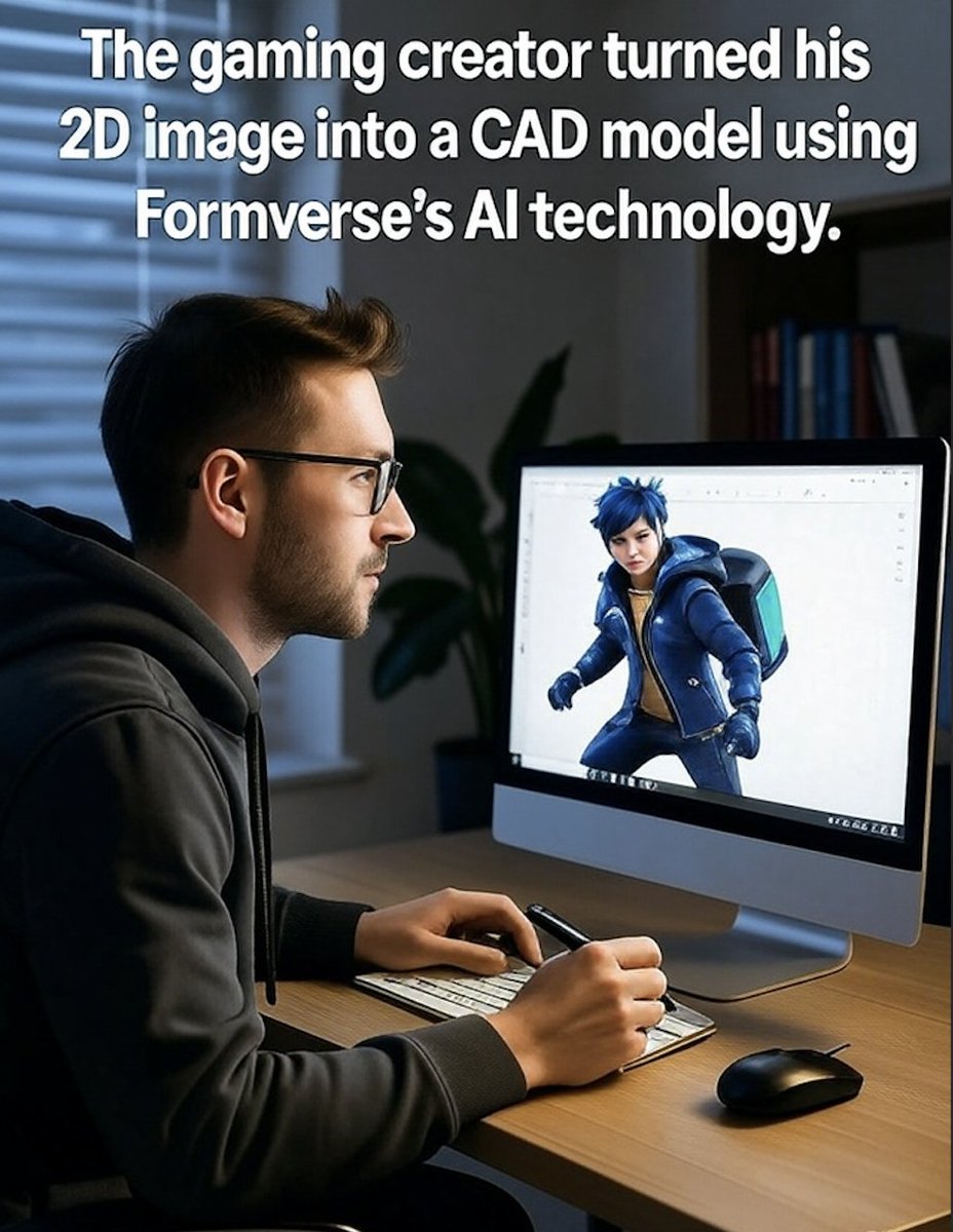 FormverseD's tweet image. Join India’s AVGC boom! Beta access
 Comment &quot;AVGC AI&quot; or DM us. 

#FormverseMagic #AVGCIndia #AICAD #GameDevRevolutionizing #UnrealEngine 

AVGC Creation: 2D Sketch to 3D Asset in Seconds

In the fast paced AVGC world, time is key. 
Turn a character concept into a printable CAD…