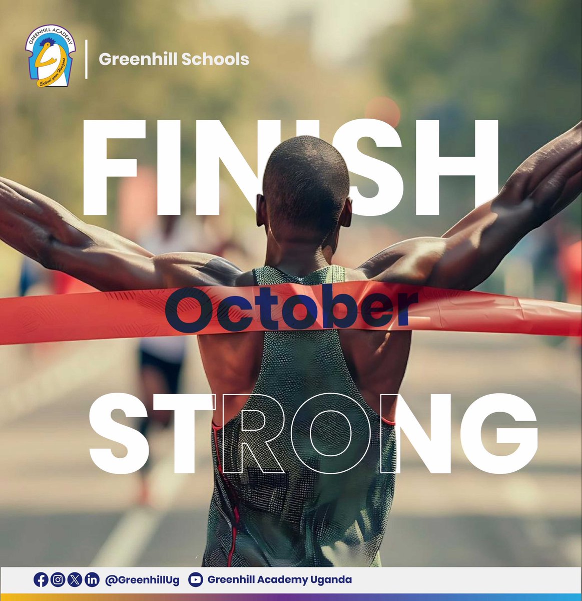Welcome to the final week of October! 

Let's hit the ground running and end the month on a high note.

Wishing you a productive and successful week ahead.🙏🏾

#GreenhillSchools
