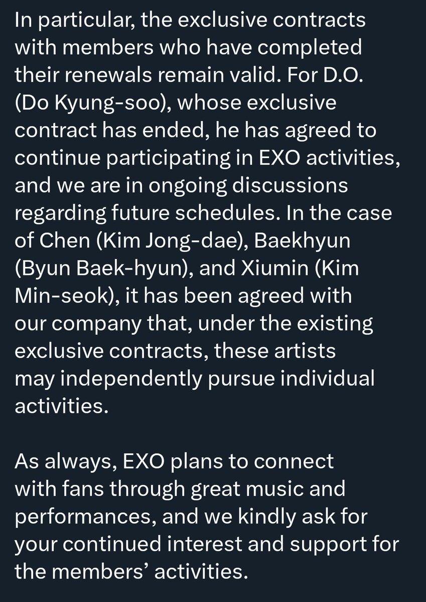 If you forget, I want to remind you that CBX signed a contract with you as EXO members. How dare you remove our members from group activities? We want our CBX back.
#FUCkSM
EXO IS NINE!
CBX IS EXO !
 #EXOisNINE #EXOis9
#withoutCBX_there_is_NO_EXO
<a href="/SMTOWNGLOBAL/">SMTOWN</a> 
<a href="/weareoneEXO/">EXO</a>