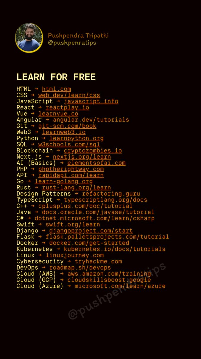 pushpendratips's tweet image. 🔥 Master Coding — For FREE!