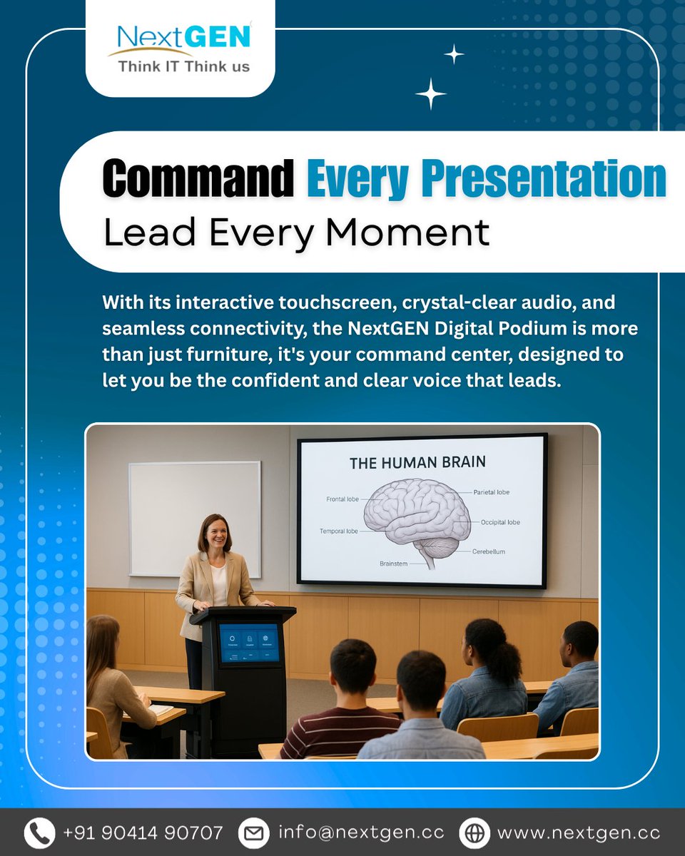 NextGenera78667's tweet image. From classrooms to conferences, this isn’t just presentation tech, it’s a statement of authority.

#DigitalPodium #SmartClassroomTechnology #InteractivePodium #PresentationSolutions #AVTechnology #ModernEducation #ConferenceSolutions #TeachingTechnology #DigitalTransformation