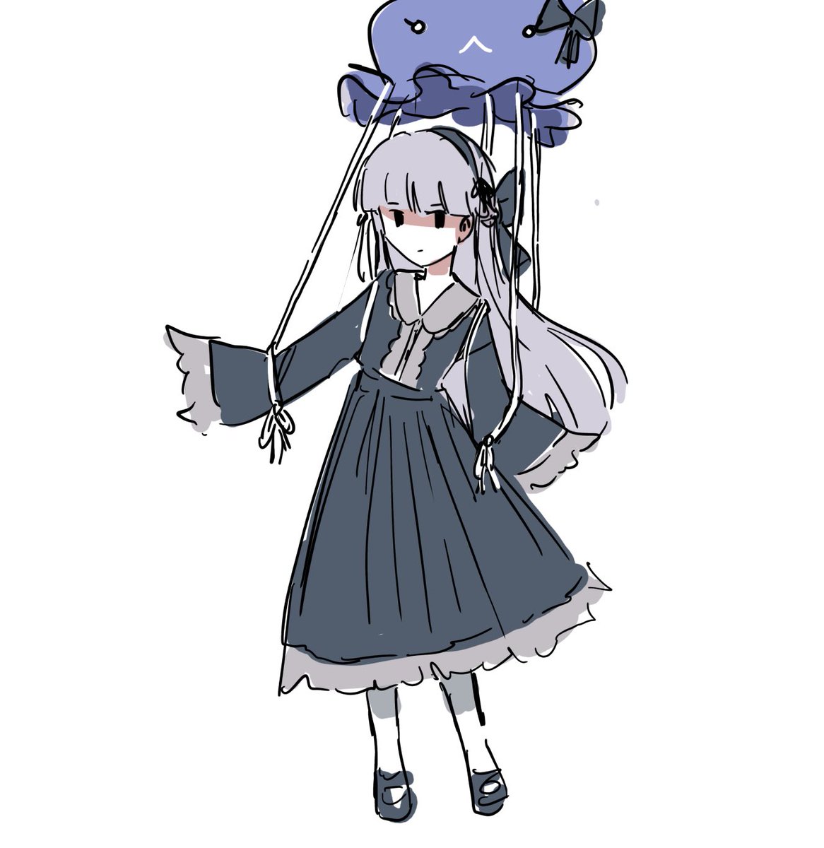 wobbuuu's tweet image. made this girl the other day
she floats and has her jellyfish do everything for her