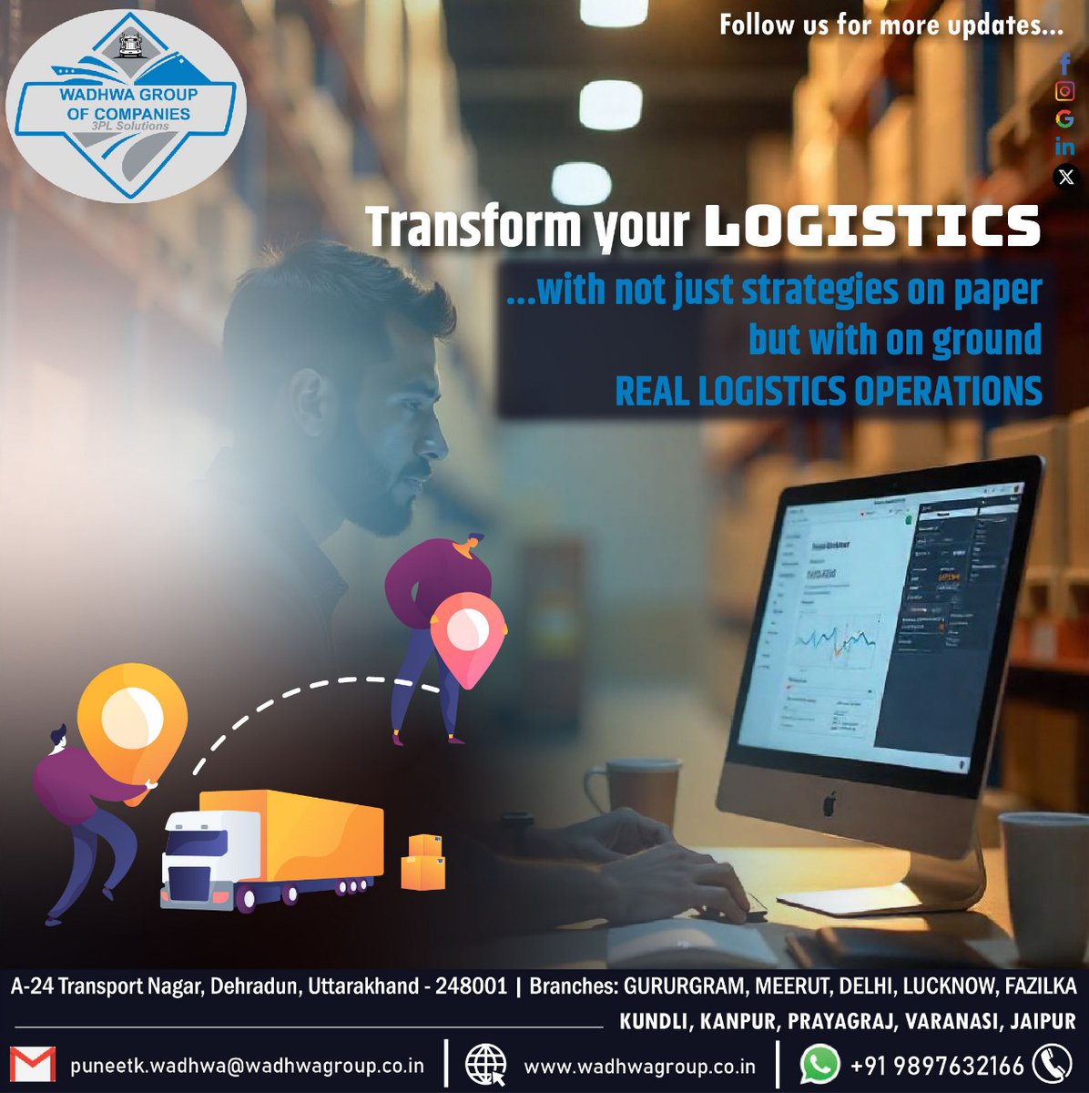 wadhwaGoC's tweet image. Blueprints don’t move goods — actions do. 🚚✨

At WADHWA GROUP OF COMPANIES, we transform logistics with real on-ground solutions, not just plans on paper. Turning strategy into seamless movement, every single day. 💼📦

#BeyondStrategy #RealLogisticsInMotion #PowerOfExecution