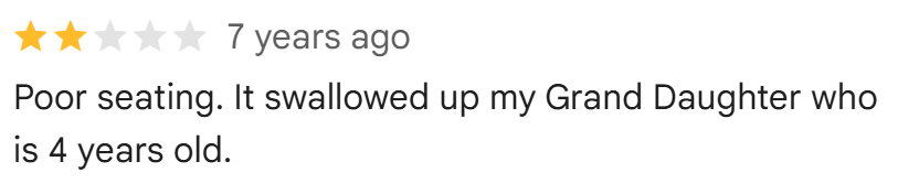 Reading google reviews of a movie theater in Leesville, Louisiana