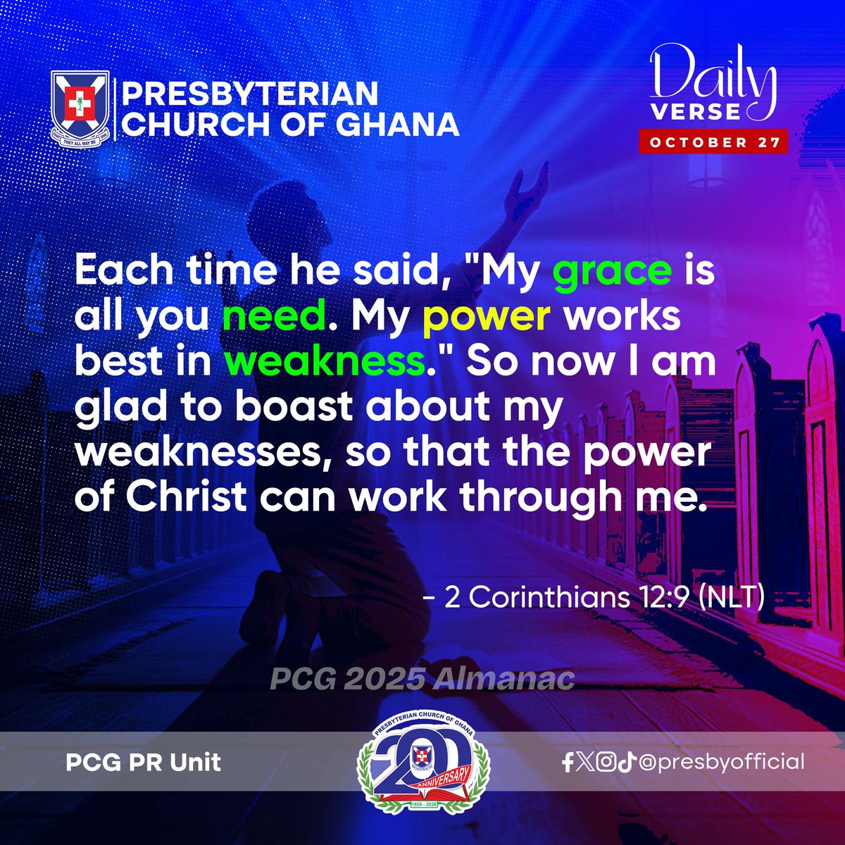 God’s strength is made perfect in our weakness.