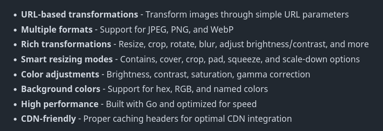 golangch's tweet image. A Go-based image transformation service offering a URL-based API for real-time processing. An open-source alternative to Cloudflare Images and ImageKit.
#golang

github.com/kritihq/kriti-…