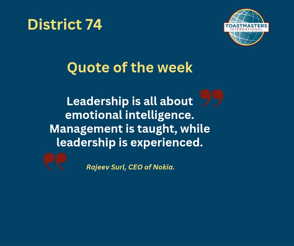 TMI74's tweet photo. #District74
#Toastmasters 
#Qouteoftheweek https://t.co/AMhUP0vhRt