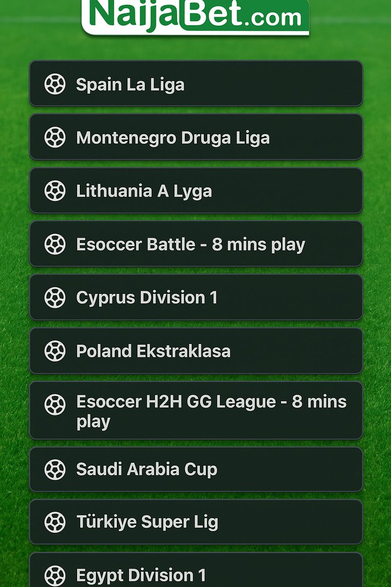 NaijaBet's tweet photo. 🔥 NEW WEEK NEW DEAL ON https://t.co/4cXsry8Kc3 with Boosted Odds! 🎯

⚽ Spain La Liga
⚽ Saudi Arabia Cup
⚽ Lithuania A Lyga
⚽ Esoccer Battle Volta - 6 mins play
⚽ Türkiye Super Lig
⚽ Cyprus Division 1
⚽ Esoccer Battle - 8 mins play
⚽ Poland Ekstraklasa
⚽ Montenegro Druga Liga
⚽ Qatar Stars Cup
⚽ Egypt Division 1
🎰 Casino thrills
🎬 Entertainment bets
🎾 Tennis
🏏 Cricket
🏐 Volleyball
...and LOTS more! 🚀

Place your bet now on https://t.co/4cXsry8Kc3

#MondayMotivation | Happy New Week | mumu | senator Ned Nwoko | GM Griz | GM Ben | Kano | yamal | GM CT | #ElClasico | Vini | Madrid | Barca | Mbappe | maresca | avfc | #BehindTheScenesthemovie