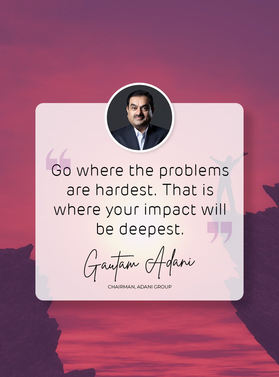 AdaniOnline's tweet image. True leadership begins where challenges seem unbeatable. When you take on the toughest problems, you create the deepest impact.