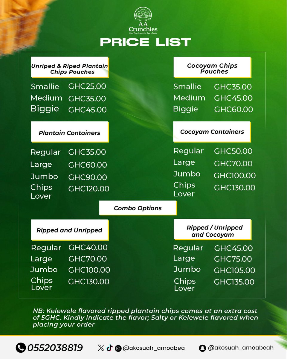 akosua_amoabea's tweet image. Good morning fam, please I’ve started taking orders for Friday’s production. I’m taking orders from Now to Wednesday. 

Kindly send your orders via the link
wa.me/message/DB2IFT… or dm @AA_Crunchies