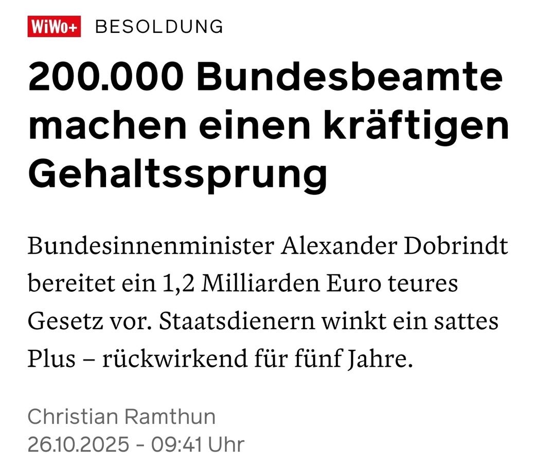 Das soll mal einer verstehen. 

Überall klamme Kassen, Rekordschulden, sinkende Steuern, Deindustrialisierung, Erodierung des Vertrauens, Rezession aber dann das hier.