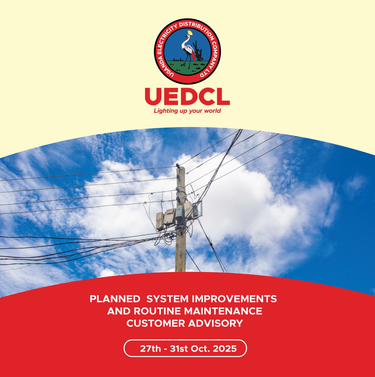 Uganda Electricity Distribution Company Ltd tweet media