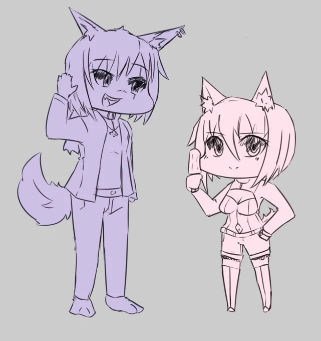 yeah. after 10 million years. theres art. my oc azaya (right) and my friend 's oc voxer