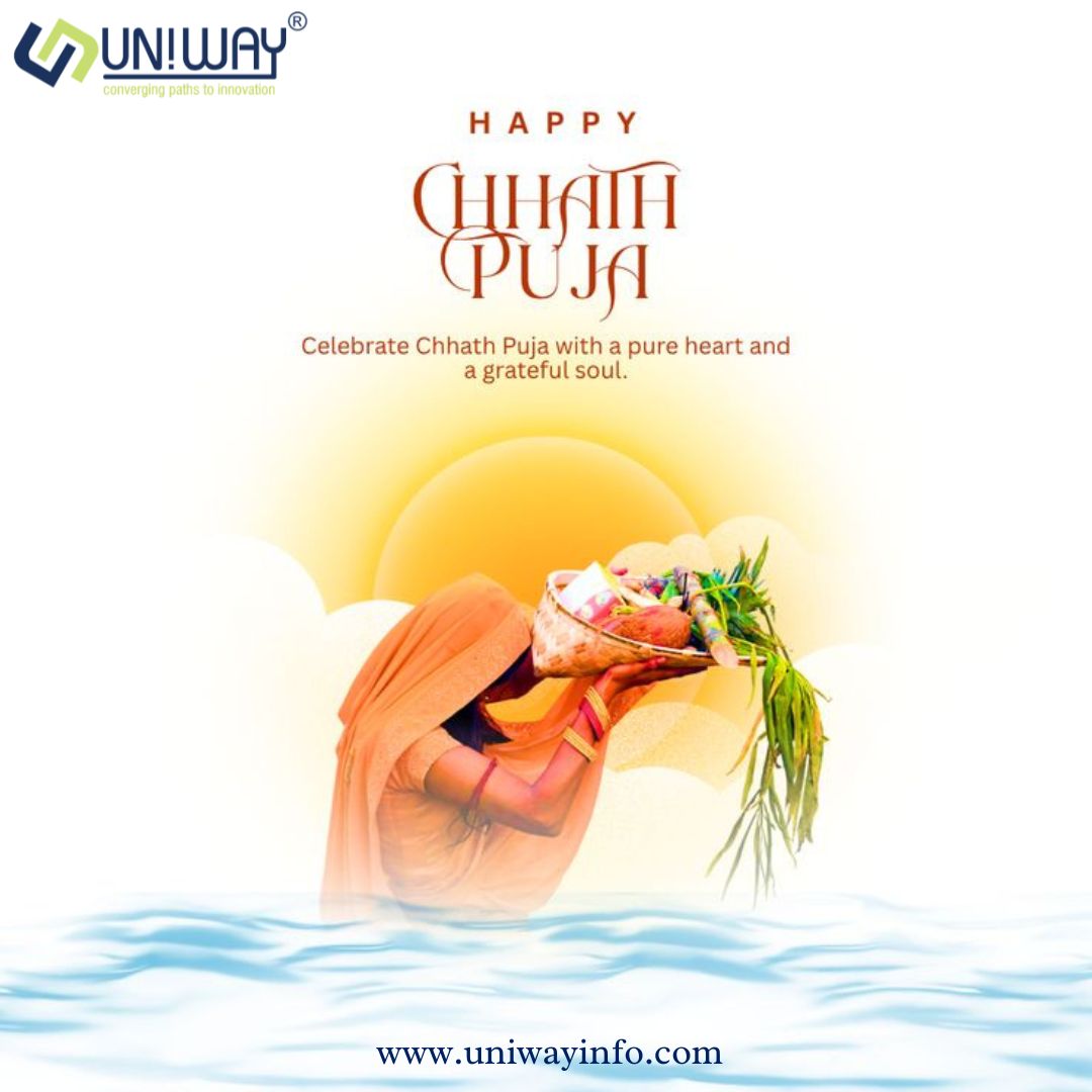 UniwayI's tweet photo. "☀️ This Chhath Puja, let’s rise with the sun and shine with positivity, dedication, and growth. Wishing you a joyful and prosperous Chhath from all of us at Uniway Infocom! 🌾"
#ChhathPuja #UniwayInfocom #FestiveVibes #BlessingsOfSunGod #ChhathPuja2025 #IndianFestivals https://t.co/6kbCvupLMF