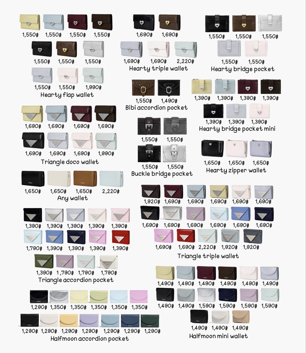 Danostore_'s tweet image. FENNEC sale 10-50%
hearty 🤎
— flap wallet 1,550
— zipper wallet 1,650
— triple wallet 1,690
triangle 🩶
— accordion pocket 1,390
— triple wallet 1,690
— doco wallet 1,690
💰 มัดจำ 600-1,000
✈️ ส่งฟรีems
❌ ปิดรับ 28/10 เวลา22.00น. หรือมีปรับโปรก่อน
#พรีกับดาโน่ #fennec