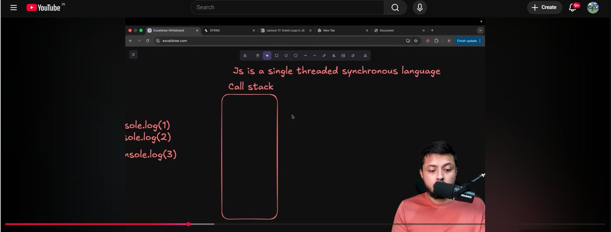 Durgeshy_adav's tweet image. 🚀 Day 32 Done!
Explored JS Event Loop 🔁
Understood why JS is single-threaded & synchronous, yet handles async tasks like magic ⚡
#100DaysOfCode #JavaScript #WebDev #CoderArmy