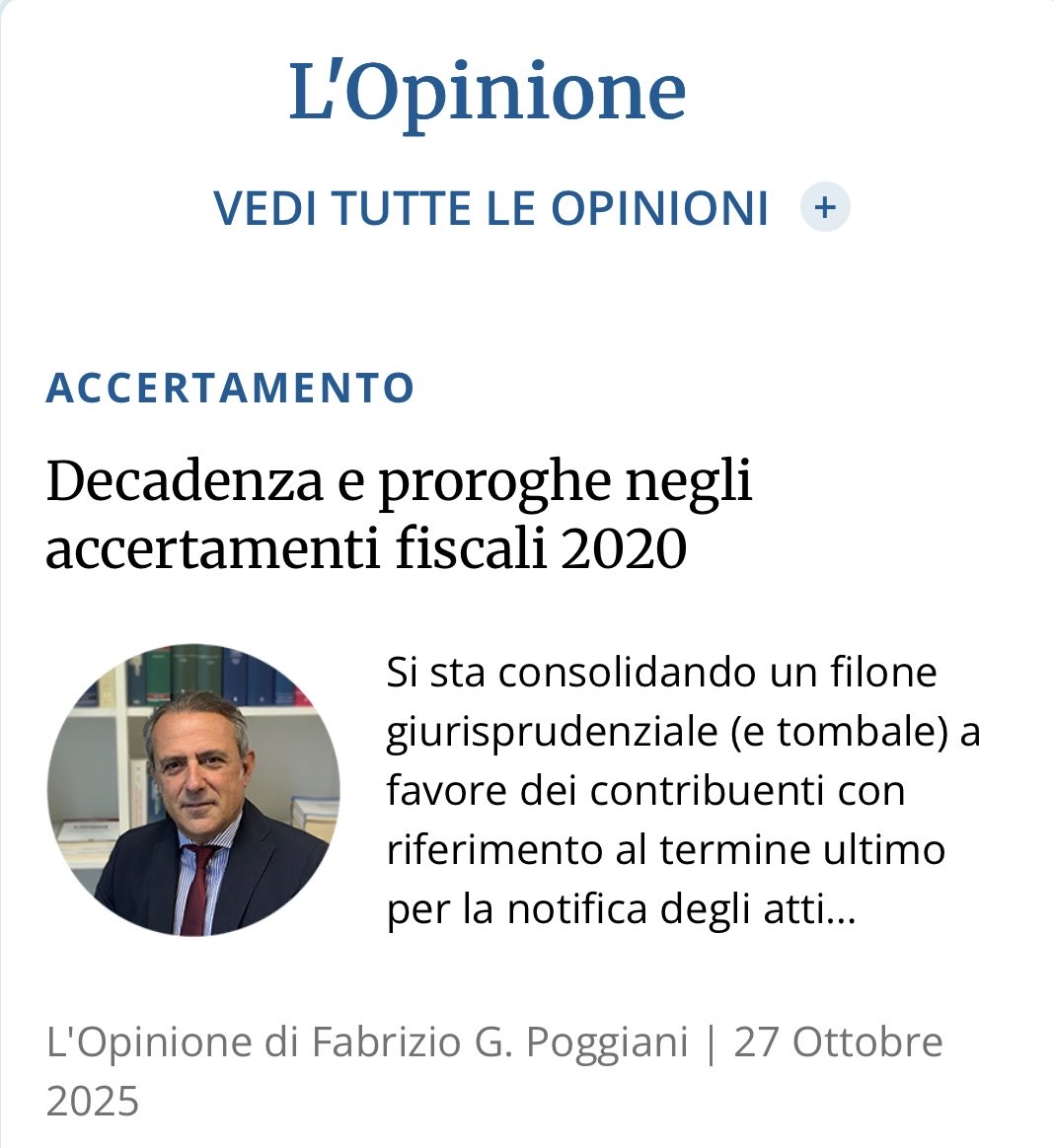 FPoggiani's tweet image. #MySolution. Decadenza dei termini per la notifica degli accertamenti dopo le proroghe. Mio articolo. Buona lettura.