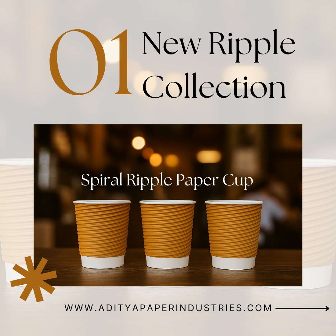 PaperAditya's tweet image. Upgrade your café or beverage business with our premium spiral ripple paper cups! 
#RipplePaperCups #PaperCups #CoffeeCups #EcoFriendlyCups #DisposableCups #AdityaPaperIndustries