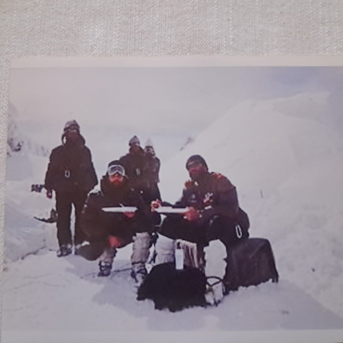 Infantry Men at Bana, highest, coldest in the world of battlefields. No Air power, No sea power, no Guns, No Tanks. Only Indomitable will power of Indian Army can capture, hold and celebrate life. This is me enjoying lunch at nearly 22000 feet, in company of the best soldiers in