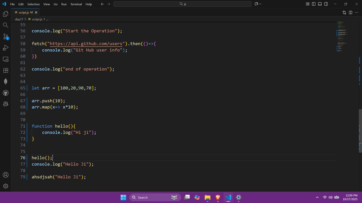 Durgeshy_adav's tweet image. 🚀 Day 32 Done!
Explored JS Event Loop 🔁
Understood why JS is single-threaded & synchronous, yet handles async tasks like magic ⚡
#100DaysOfCode #JavaScript #WebDev #CoderArmy