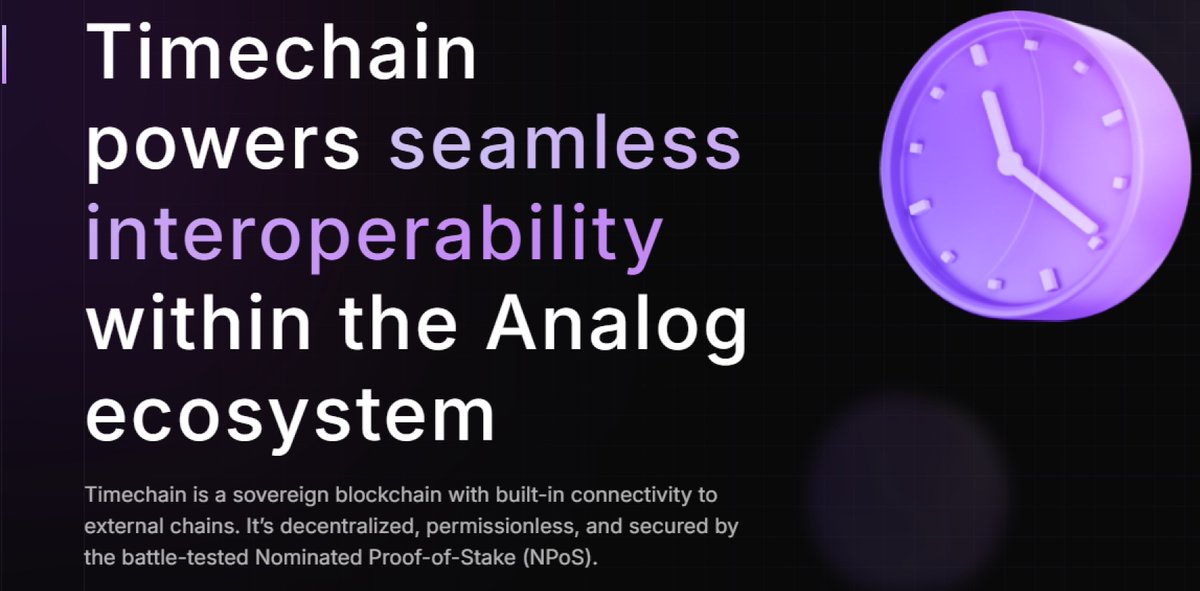Lately I have been exploring the <a href="/OneAnalog/">Analog 🕓⛓️</a>’s Timechain product.

Think: a sovereign blockchain built for cross-chain liquidity routing, trust-minimized asset movement, and AI-powered execution. 

What caught me:
- Move assets across chains without bridging nightmares. 
- Built