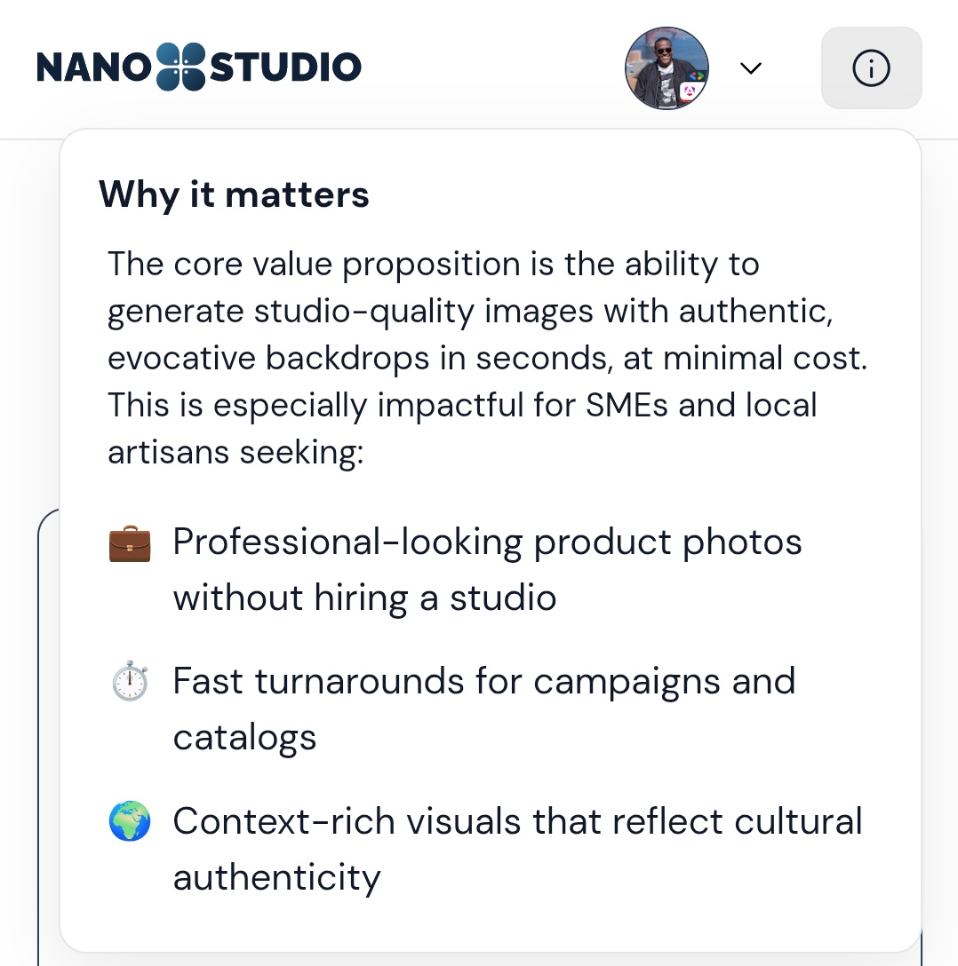 wayne_gakuo's tweet image. Been working on a web app that allows small businesses that don't have the luxury to do product photoshoots, allowing them to transform product pictures into professional & visually compelling marketing assets.
Built with @angular x @firebase AI Logic x #Gemini AI's Nano Banana🧵