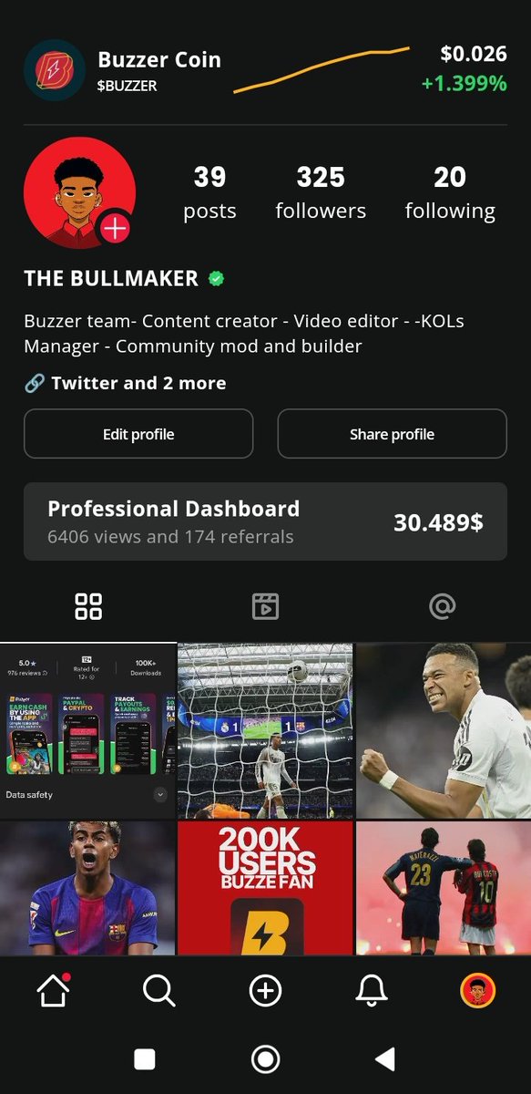 Earn from your sport contents by just posting them on <a href="/BuzzerFan/">Buzzer Fan - Invest in Athletes | Social Media</a> 

And every invite you get 0.$15 instantly 

-Follow <a href="/BuzzerFan/">Buzzer Fan - Invest in Athletes | Social Media</a> 

Register here 👇 

app.buzzerfan.com/referral-invit…