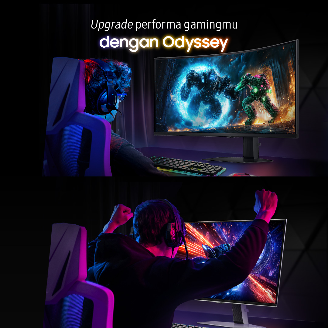 samsungID's tweet image. Level Up Your Gaming Experience! Saatnya pilih Odyssey sesuai gaya bermainmu

Buy now &amp;amp; get reward up to Rp 1.249.000!
Periode 27 Okt – 11 Nov 2025

Selengkapnya: smsng.co/SamsungMonitor…

#GamingMonitor #SamsungOdyssey #OdysseyG60SFOLED500Hz #OdysseyG75F #EpicScreenEpicPlay