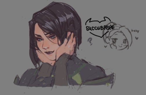 succubashe's tweet photo. An old but gold Sagebean doodle 🖤 https://t.co/BqVYH2il2s