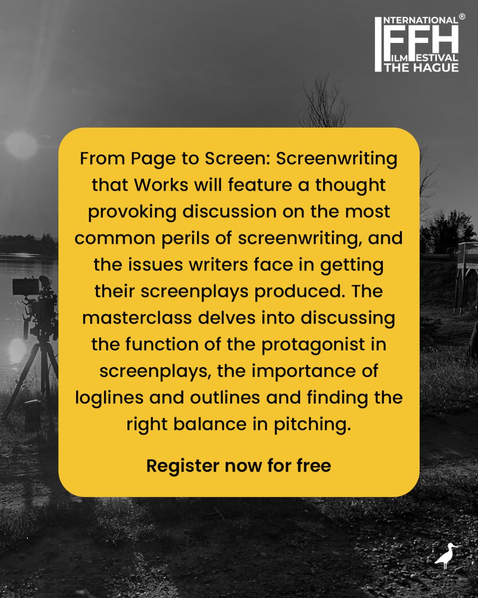 HagueWorld's tweet image. The first step in filmmaking is writing a script, which is probably the most decisive. Félix Martínez, an Argentinian script doctor and juror at international screenplay awards, will help you understand what makes a script stand out. 

#IFFHMasterclass #ScreenwritingWorkshop