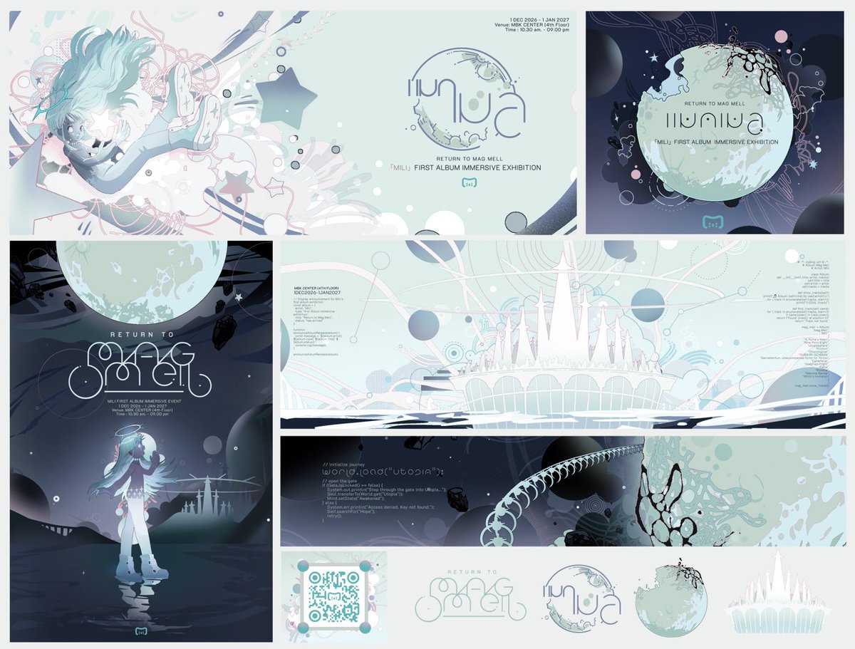 [FANMADE] 

ทุกคนคิดว่ามนุดท่านนี้จะลงงานแล้วหายตุวไปอีกครึ่งเดือนงั้นสิน้า แต่มันจะไม่เกิดขึ้นในคราวนิ เพราะวีคนี้เราปิดโปรเจคมิดเทอม2วิชายังไงล่า า าา าา…

รอบนี้เป็นงานจากวิชากราฟิก หัวข้อโปรโมทผลงานศิลปินบนรถไฟฟ้าbts เราเลือกอัลบั้มแรกของMili  ‘Mag Mell’ มาทำค่ะ!