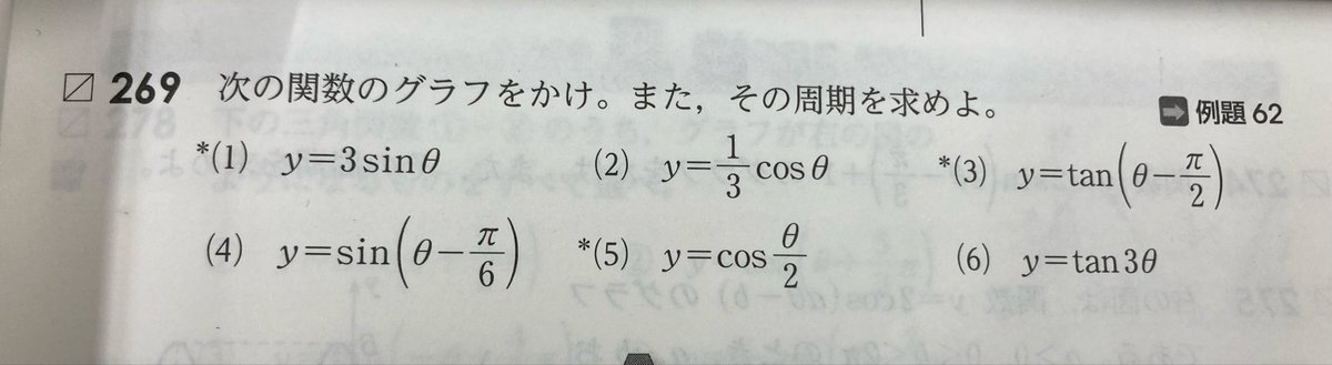 mitoo25kua's tweet image. (4)のやつってsinθ-sinπ/6になるのになんでθ方向にπ/6平行移動するんですか