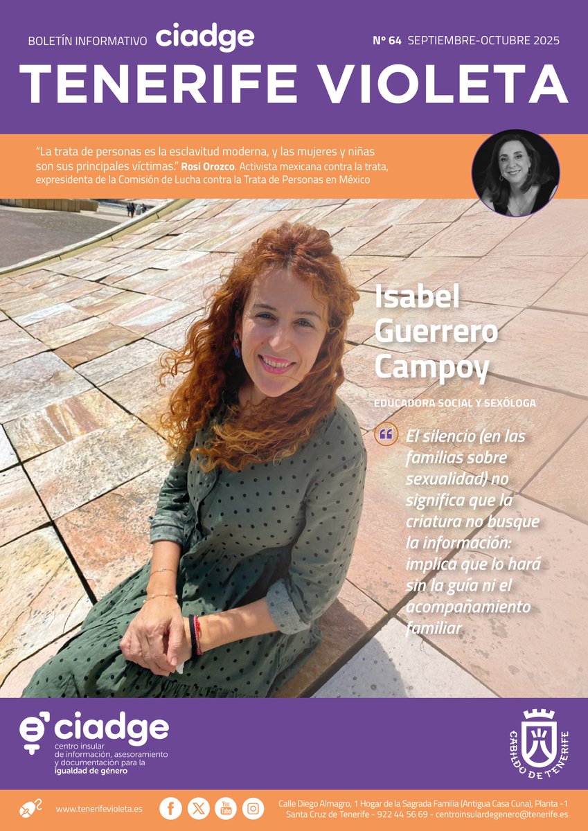 📣¡Llega un nuevo número del Boletín informativo del CIADGE Tenerife Violeta!
🔗 No te pierdas el boletín completo aquí: tenerifevioleta.es/wp-content/upl…